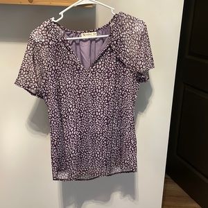 Purple light work blouse
